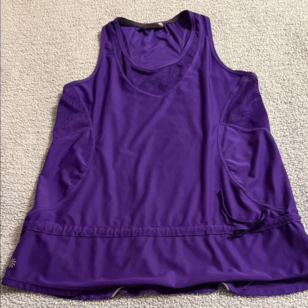 Athleta Purple Scoop-Neck Athletic Tank